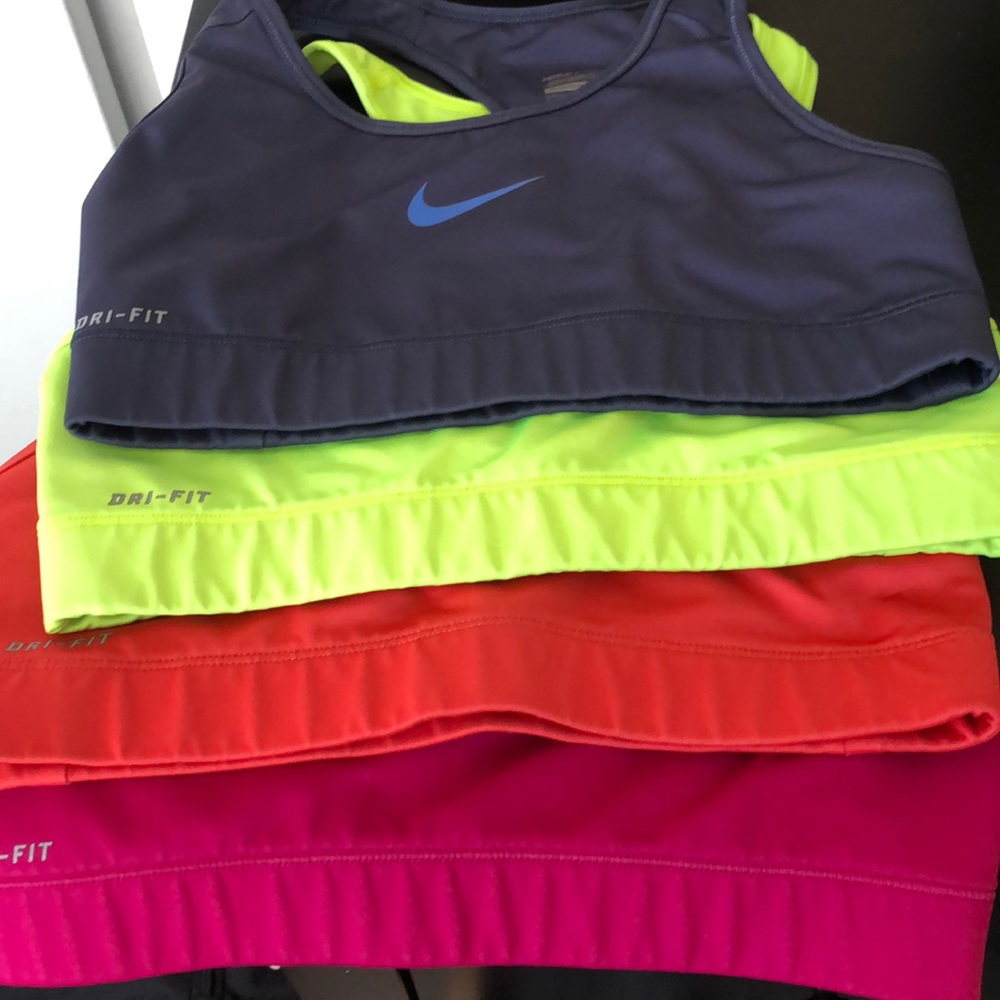 4 Nike Pro Dri-Fit sports bras